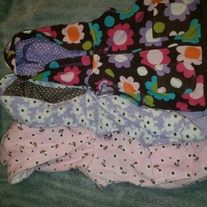 3 girls Carters hooded fleece type vests